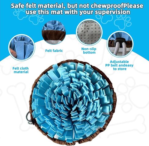 Snuffle Mat for Dogs-Cats-Dog Puzzle Toys, Adjustable Pet Foraging mat for Smell Training, Vivifying Snuffle Mat for Dogs,Dog Digging Toys Encourages Natural Foraging Skills and Mental Stimulation in Saudi Arabia