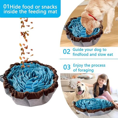 Snuffle Mat for Dogs-Cats-Dog Puzzle Toys, Adjustable Pet Foraging mat for Smell Training, Vivifying Snuffle Mat for Dogs,Dog Digging Toys Encourages Natural Foraging Skills and Mental Stimulation in Saudi Arabia