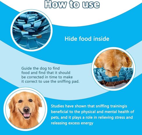 Snuffle Mat for Dogs-Cats-Dog Puzzle Toys, Adjustable Pet Foraging mat for Smell Training, Vivifying Snuffle Mat for Dogs,Dog Digging Toys Encourages Natural Foraging Skills and Mental Stimulation in Saudi Arabia