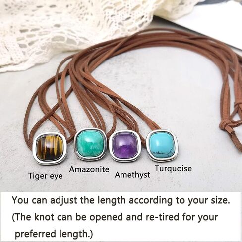 Western Choker Necklace, Natural Amazonite Necklace for Women, Boho Western Jewelry for Women in Saudi Arabia