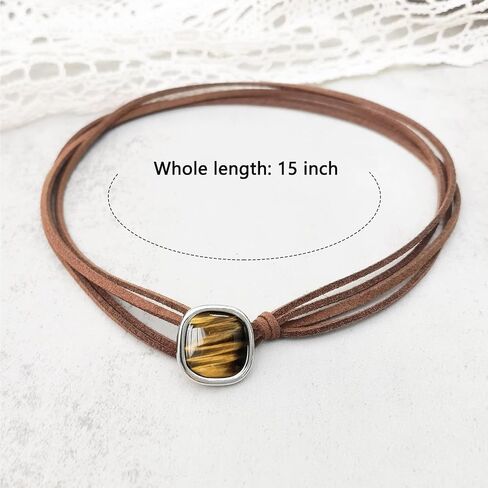 Western Choker Necklace, Natural Amazonite Necklace for Women, Boho Western Jewelry for Women in Saudi Arabia