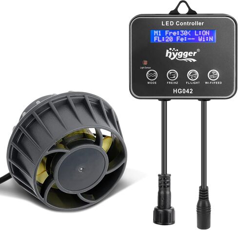hygger 2114 GPH Aquarium Inverter Wavemaker Pump with LED Controller, DC 24V 10W Ultra-quiet Submersible Power Head with Magnetic Base, Circulation Pump for 30-75 Gal Freshwater Saltwater Tank in Saudi Arabia