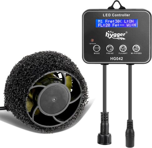 hygger 2114 GPH Aquarium Inverter Wavemaker Pump with LED Controller, DC 24V 10W Ultra-quiet Submersible Power Head with Magnetic Base, Circulation Pump for 30-75 Gal Freshwater Saltwater Tank in Saudi Arabia
