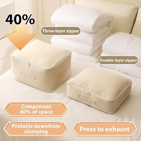 منظم ضغط ذاتي موفر للمساحة، حقائب تخزين، حقائب متحركة شديدة التحمل، حقيبة تخزين لتوفير المساحة، حقائب تنظيم متحركة ذات ضغط ذاتي للألحفة والملابس والبطانيات (وردي، مقاس XL) in Kuwait