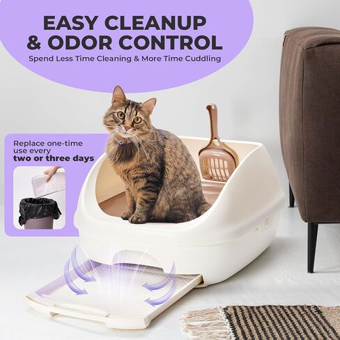 Cat Pads Refills for Litter Box: Cat Litter Mat for Tidy Cats Breeze Litter System - Thickened 6-Layer Super Absorbent Breeze Pads - 16.9" X 11.4" Odor Control - Pack of 20 in Saudi Arabia