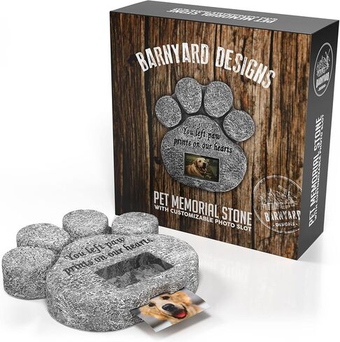 لقد تركت مطبوعات مخالب على حجر تذكاري للحيوانات الأليفة مطبوع عليه قلوبنا، علامة قبر مع فتحة إطار صورة قابلة للتخصيص، فقدان هدية الحيوانات الأليفة، شاهد قبر تذكاري مخصص للكلاب، 8.25 بوصة × 8 بوصة × 1.5 بوصة in Kuwait