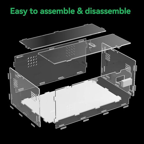 Reptile Terrarium Tank Horizontal with Thermohygrometer for Small Tree Dwelling Reptile Amphibians Lizard Gecko Spider Enclosure Hermit Crab Cage Insect Isopod Acrylic Tarantula Terrarium L in Saudi Arabia