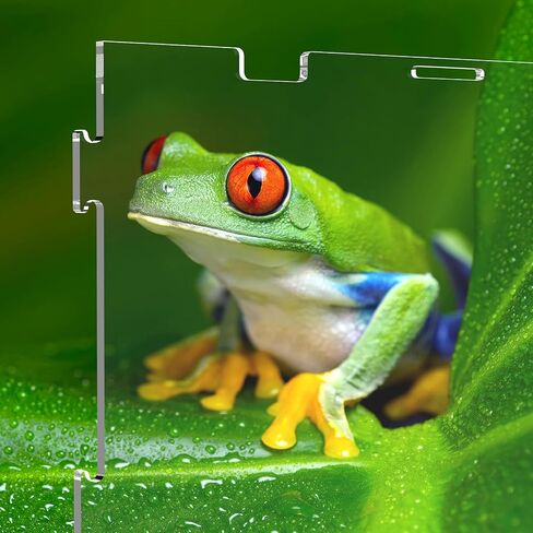 Reptile Terrarium Tank Horizontal with Thermohygrometer for Small Tree Dwelling Reptile Amphibians Lizard Gecko Spider Enclosure Hermit Crab Cage Insect Isopod Acrylic Tarantula Terrarium L in Saudi Arabia