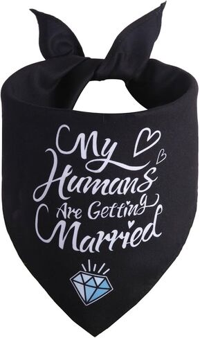 Engagement Gifts, My Humans are Getting Married She Said Yes Dog Bandana Large, Engagement Party Decorations, Wedding Photo Prop, Pet Scarf Engagement Announcement, Bride Accessories(white) in Saudi Arabia