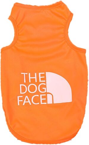 Dog Shirts Pullover Soft Puppy T-Shirt Small Dogs Cute Pattern Orange Pet Clothes Large in Saudi Arabia