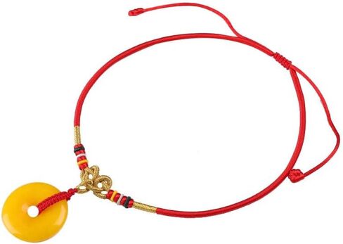 سلسلة الترقوة ملفوفة يدوياً (قهوة، ذهبي، أصفر) in Saudi Arabia