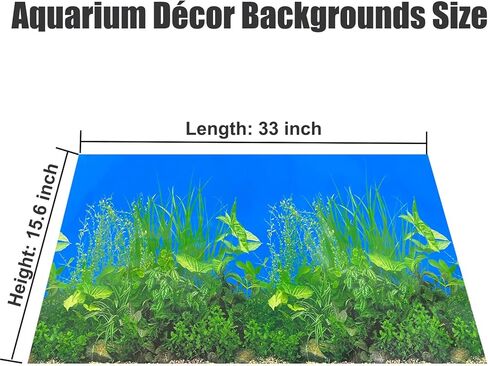 Fish Tank Background Paper Coral Reef Aquarium Background 3D Fish Tank Decorations Background Aquatic Plant Fish Backdrop for Aquarium Wallpaper in Kuwait