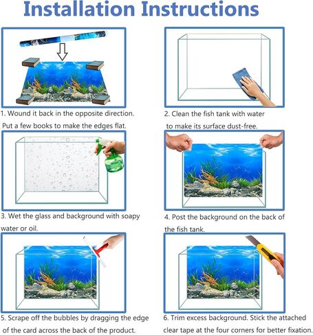 Fish Tank Background Paper Coral Reef Aquarium Background 3D Fish Tank Decorations Background Aquatic Plant Fish Backdrop for Aquarium Wallpaper in Kuwait