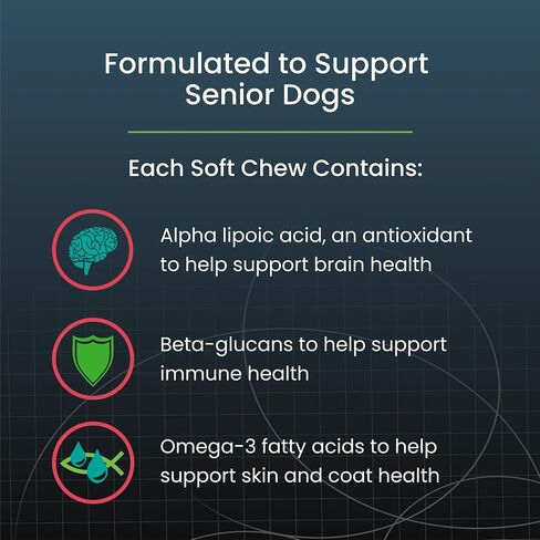 Nutramax Dasuquin Joint Health Supplement for Large Senior Dogs – for Immune Support, Skin & Coat Health, and Brain Health, 84 Soft Chews in Saudi Arabia