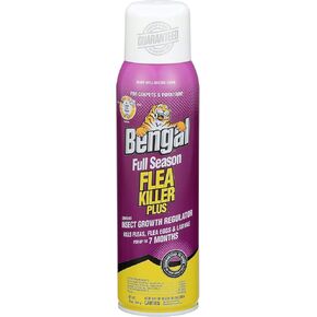 Bengal Full Season Flea Killer Plus, Flea and Tick Aerosol Spray with Insect Growth Regulator, 2-Count, 16 Oz. Aerosol Cans
