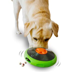 SmellyUFO Durable Interactive Treat Dispensing Puzzle/Enrichment Toy for Dogs - Mind Stimulating Food Game/Slow Feeder/Wobble Toy - from Small Puppies to Large Dogs