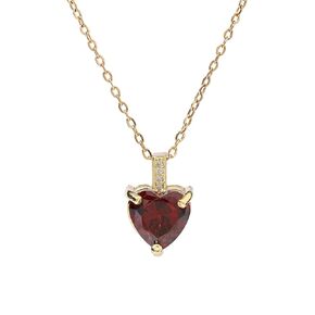 February Birthstone Necklace for Women 14K Gold Plated Amethyst Birthstone Necklace Gold Heart Necklaces Amethyst Necklace Birthday Gifts for Women Girls Jewelry