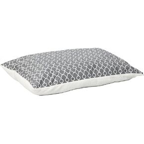 Midwest Homes for Pets Over-Stuffed Dog Bed feat Teflon with Gray/Fleece Pattern, Large