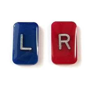 X-Ray Markers - Clear Epoxy Resin with Lead Letters L & R - NO INITIALS - Small Rectangle Generic Markers Include Extra Strength Adhesive Strips - Reusable & Washable