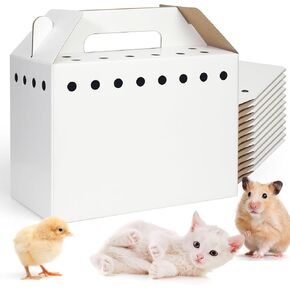 Disposable Cardboard Pet Carrier for Small Animals-12 Pack