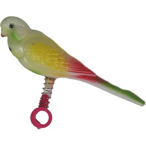 Penn-Plax Acrylic Bird Figure, Small Size on Spring | Easily attaches to cage | Give Your Bird a New Friend | for Small - Medium Bird Perches (BA509)