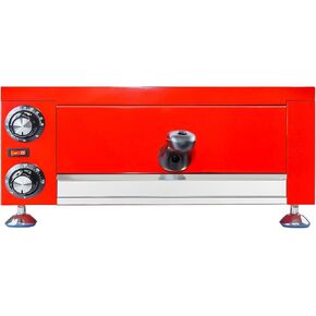 KOOTEN Indoor Electric Pizza Oven, 12" Countertop Stainless Steel Pizza Maker with Removable Crumb Tray for Restaurant Home, Red