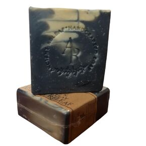 Ancient Releaf Charcoal Bentonite Herbal Tea Soap Bar, With Tallow, fragrance-free, natural soap scent, Cleansing, detoxifying, soothing, hydrating, all-natural soap bar 5oz.