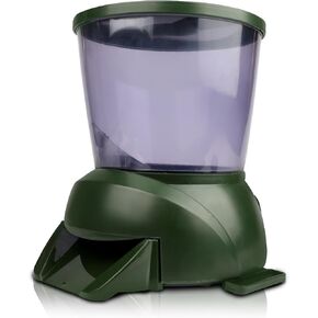 Pond Automatic Fish Feeder(4.5L),Large Pond Fish Feeder Automatic Dispenser Outdoor, Battery-Powered Timed and Quantitative,Suitable for Breeder to Use During Travel Or Poor Quality Weather.