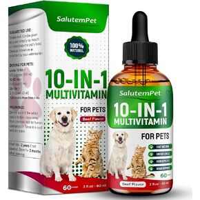 Cat & Dogs Vitamins and Supplements | Vitamins for Cats and Dogs | Pet Vitamins and Supplements | Dog Multivitamins | Cat Vitamins and Supplements | Liquid Dog Vitamins | Cat Multivitamins | 2 Oz