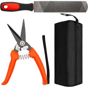 Goat Hoof Trimming Shears, 8Inch Double-Sided Hoof File/Goat Hoof Trimmer for Sheep/Storage Bag, Hoof Rasp Kit for Lamb