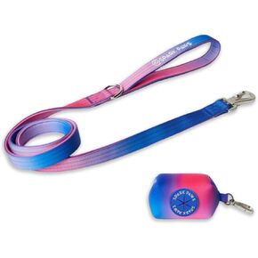 Spark Paws Premium Dog Leash & Poop Bag Set - Heavy-Duty Alloy Hook for Strong Pulling Breeds - Comfortable, Durable & Secure - 90s Retro