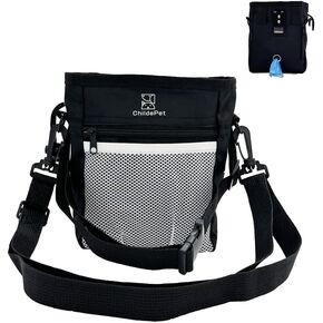 Treat Pouches for Pet Training and This Dog Treat Pouch Perfect for Outdoor Training, Walking, Traveling - 500ml Storage for Pet Food, Treats, Toys (Black)