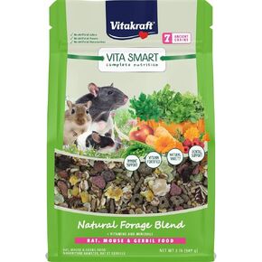 Vitakraft Vita Smart Rat and Mouse Food - Complete Nutrition - Premium Fortified Blend with Ancient Grains for Rats, Mice, and Gerbils