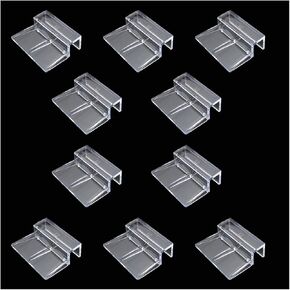 10PCS Acrylic Aquarium Lid Clip 12mm Fish Tank Lid Bracket Frameless Tank Lid Clip Support Stand for Various Open Fish Tanks Planted Tanks Pet Glass Tanks