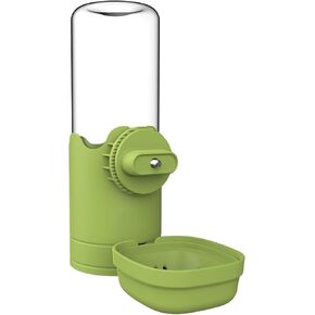 Pet Water Bottle for Cage Crate 26oz Automatic Feeding Water Dispenser for Dog Cat Rabbit (Green, 26oz)