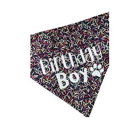 Birthday Boy Over the Collar Dog Bandana That Slips onto Their Existing Collar Size (Medium)