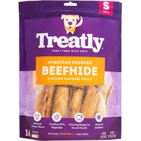American Sourced Beefhide Chips Dog Chew Treats - Chicken Flavor, 22oz/1 Pack