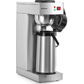 Commercial Airpot Coffee Maker 2.2L/74oz Dirp Coffee Brewer with 24H Insulated Thermal Carafe Stainless Steel Pour Over Coffee Machine 120V/1450W Coffee Dispenser for Café Restaurant Cafateria