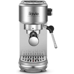 Espresso Coffee Machine for Home 20 Bar, Professional Compact Cappuccino Machine Maker for Latte, with 40oz Detachable Water Tank, 1350W Strong Power, Stainless Steel