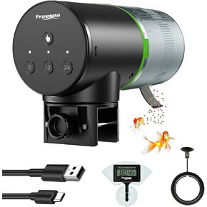 FREESEA Automatic Fish Feeder for Aquarium: Vacation Food Dispenser with Timer for Betta Tank
