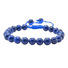 Lapis Lazuli Bracelet for Women Men's Gifts - Protection Healing Crystal Bracelet - 8mm Gemstone Beaded Adjustable Bracelet Pulseras Para Hombres Mujer Stocking Stuffers (Lapis Lazuli Onyx)