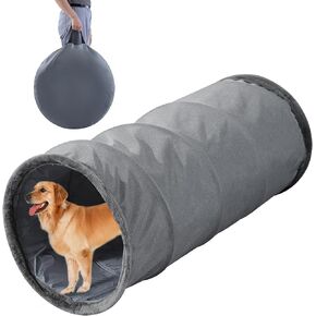 HOMBYS Extra Large Dog Tunnel for Large Dogs,Flannel Dog Agility Tunnel,Huge Cat Tubes and Tunnel,Play Tunnel for Pets, Collapsible Crawling Tunnel,Outdoor Activities