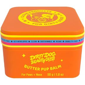 Dirty Dog Beauty Club - Butter Pup Balm - Daily Moisturizing for Paw Pads & Noses - Lick-Safe, Natural Ingredients, Veterinarian Developed - (1.8 oz), Unscented