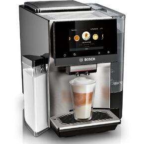 Bosch TQU60307 800 Series VeroCafe Fully Automatic Espresso Machine with Home Connect, 36 Coffee Varieties with Coffee World, Double Cup, Integrated Milk Container, in Silver