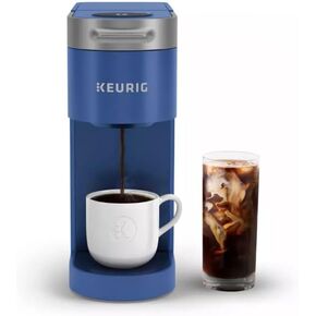 Keurig K-Slim + ماكينة صنع القهوة المثلجة ذات الخدمة الواحدة، تحضير 8 إلى 12 أونصة. أكواب، أزرق in Kuwait