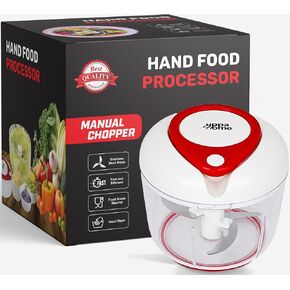 Easy String Pull Food Chopper | Manual Food Processor for Chopping, Mincing, and Blending | Compact and Portable | BPA-Free