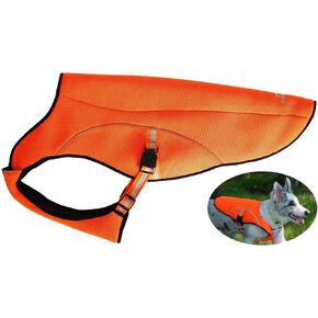 Dog Cooling Vest,Dog Cooling Coat Evaporative Swamp Cooler Jacket Safety Reflective Vest for Large Dogs Walking Outdoor Hunting Training Camping Orange-XXL