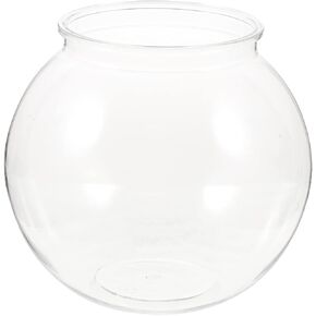 POPETPOP 1Pc Small Fish Tank Small Aquarium Bowl Globe Aquarium Bowl 2 Gallon Fish Tank Globe Ecological Container Decorative Fish Tank Candy Bowl White -Fall Plastic Office Bracket