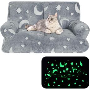 Glow-in-The-Dark Cat Couches for Indoor Cats,Pet Couch Bed with Non-slip Bottom,Pet Sofa Bed for Puppy Sleeping,Playing