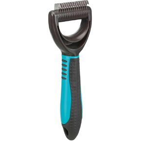 TRIXIE Pet Deshedding Undercoat Rake, For Cats and Dogs, Detangle and Thin 2" x 7" (5x18cm)